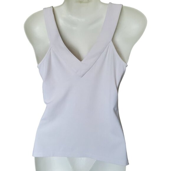 White Sleeveless Top with Blue Embroidery - Picture 3 of 8